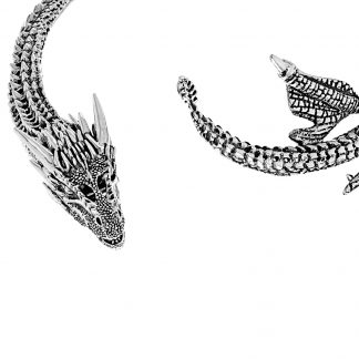 MEY for Game of Thrones Drogon Choker, Sterling Silver